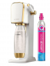 SodaStream Art Standart Pack Аппарат для газирования воды белый с золотом (Германия), 1 л, с CO баллоном Quick Connect и бутылкой, сифон для газированной воды, White Gold