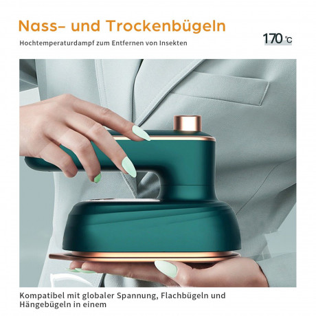 TOPMELON TOPMELON Reise-Dampfbugeleisen Mini Reisebugeleisen 38W, 50 ml Wassertank  Дорожный паровой утюг TOPMELON, мини-утюг для путешествий, 38 Вт, резервуар для воды 50 мл