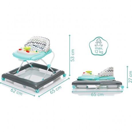 fillikid Lauflernhilfe grau\/mint Ходунки серый/мятный