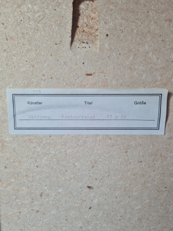 Картина винтажная "В квартире" Spitzweg, деревянная рама, 34,5 x 23,5 см, Германия, 1960-70гг.