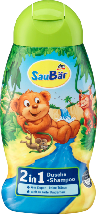 SauBär Dusche + Shampoo 2in1 für Kinder Средство для душа + Шампунь, 250 мл