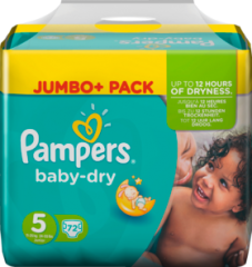 Pampers Baby-Dry Подгузники Размер 5 Юниор 11-25 kg Jumbo+ Pack, 72 шт
