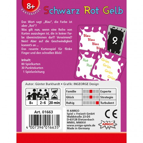 Amigo Schwarz Rot Gelb Neuauflage Черный Красный Желтый Переиздание