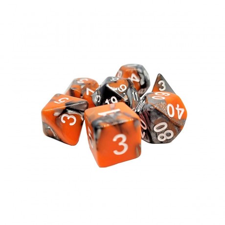 dice4friends 7-tlg. RPG Wurfelset Racing Orange 7 шт. RPG Dice Set Racing Оранжевый