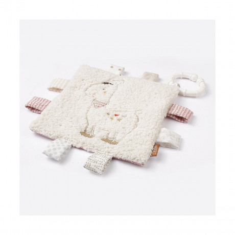 Fehn Knistertuch Lama mit Ring Лама из хрустящей ткани с кольцом