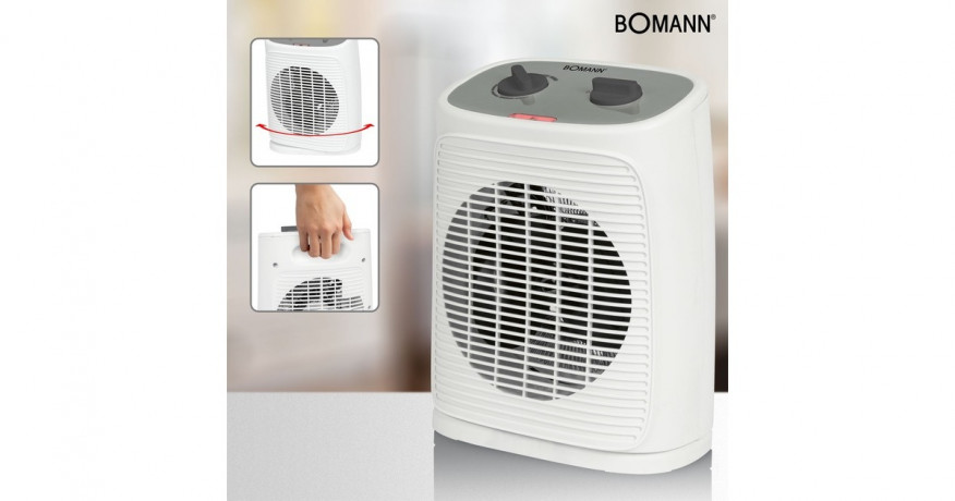 Bomann Bomann HL 6041 CB, Heizlufter weiss/grau  weiss/grau Bomann HL 6041 CB, тепловентилятор белый/серый