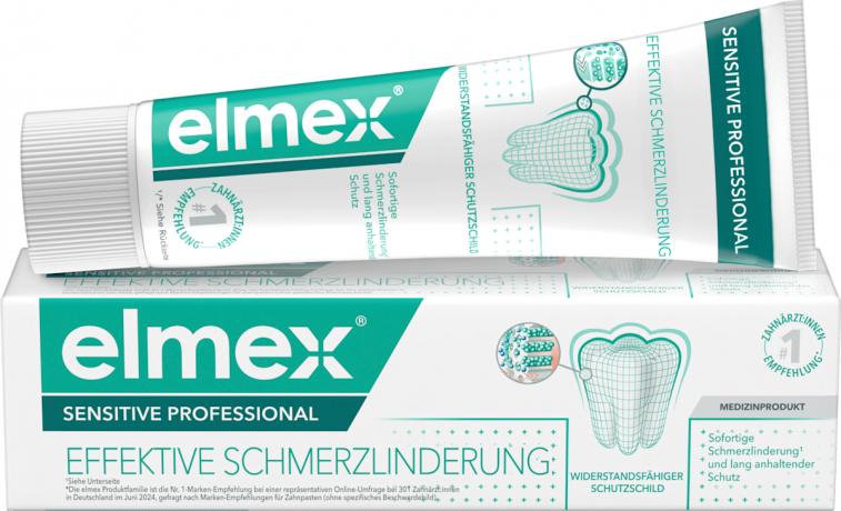 elmex Zahnpasta Sensitive Professional, 75 ml, Зубная паста Sensitive Professional с аргинином для снижения чувствительности зубов, 75 мл
