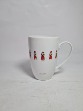 Кружка винтажная Lindt с Санта Клаусами, фарфор, 11.5 см, 400мл, Германия, 1970-80гг.