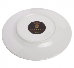 Rosenthal Versace I love Baroque - Nero Brotteller 18 cm, Розенталь Версачи Фарфоровая тарелка серии "Я люблю барокко" в черном 18 см, 1шт