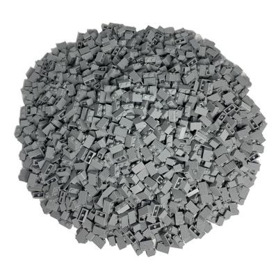 LEGO LEGO 1x2 Riffelsteine Hellgrau - 500 Stueck - Light bluish grey 2877 LEGO 1x2 Гофрированные камни светло-серого цвета - 500 штук - Светло-голубовато-серый 2877