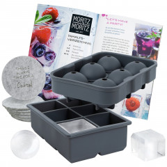 Moritz &amp; Moritz Moritz &amp; Moritz Eiswucrfelform eckig und rund  grau Формы для кубиков льда Moritz &amp;amp; Moritz квадратные и круглые.