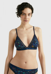 Tommy Hilfiger COASTAL FLORAL TONAL LOGO Triangle bra wuw wlw floral blue COASTAL FLORAL TONAL LOGO Бюстгальтер с треугольными чашечками вау цветочный синий