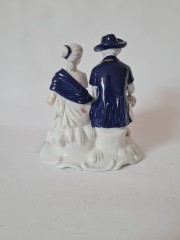 Handgemalt Фарфоровая позолоченная статуэтка &quot;Дама и кавалер&quot;, 18см, Германия, 1950-60гг.