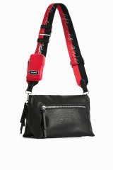 Desigual Umhangetasche Logo Cумка на цепочке и с текстильным ремнем через плечо, черная