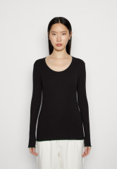 Tommy Hilfiger SLIM FRILL SCOOP-NK LS Jumper black SLIM FRILL SCOOP-NK LS Джемперы черный