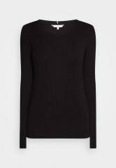 Tommy Hilfiger SLIM FRILL SCOOP-NK LS Jumper black SLIM FRILL SCOOP-NK LS Джемперы черный