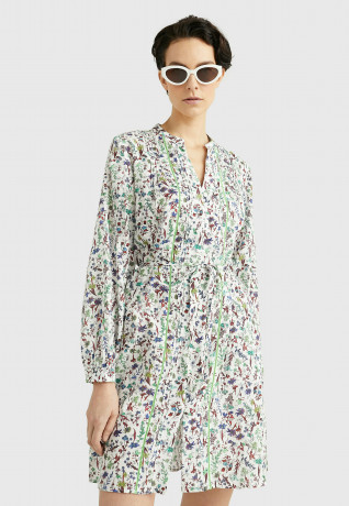 Tommy Hilfiger COASTAL FLORAL PRINT MINI Shirt dress coastal floral ditsy spring lime COASTAL FLORAL PRINT MINI Платье-рубашка прибрежный цветочный дитси весенний лайм