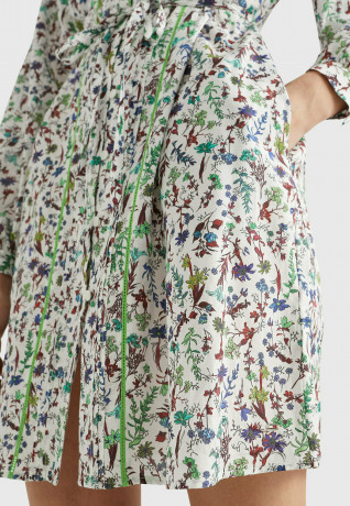 Tommy Hilfiger COASTAL FLORAL PRINT MINI Shirt dress coastal floral ditsy spring lime COASTAL FLORAL PRINT MINI Платье-рубашка прибрежный цветочный дитси весенний лайм
