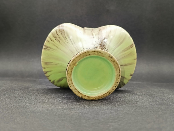 Конфетница винтажная Jasba Pottery в виде корзинки, перламутр, керамика, 12 х 11 см, Германия, 1970-80гг.