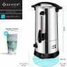 KESSER KESSER Heisswasserspender, Gluhweinkessel 10L Edelstahl Inkl. 10x Becher Gluhweinkocher kupfer Диспенсер для горячей воды KESSER, чайник для глинтвейна, 10 л, нержавеющая сталь, включая 10 чашек для глинтвейна