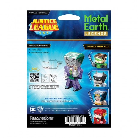 Metal Earth: Justice League Joker Classic Mini Металлическая Земля: Лига Справедливости Джокер Классик Мини