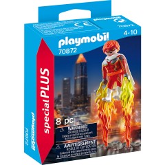 PLAYMOBIL 2er Set: 70872 Superheld + 70876 Kind mit Monsterchen Набор из 2 предметов: 70872 супергероя + 70876 ребенка с монстром