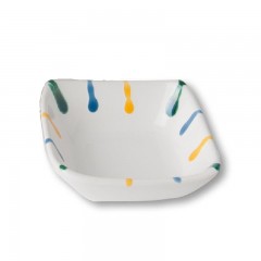 Gmundner Keramik Gmundner Keramik Buntgeflammt Schalchen quadratisch 9x9x3,4 cm Керамическая чаша Gmundner с красочным пламенем квадратная 9x9x3,4 см