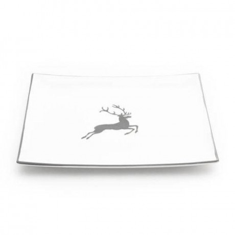 Gmundner Keramik Gmundner Keramik Grauer Hirsch Platzteller eckig 31x31x2,8 cm Подложка Gmundner Ceramic Grey Deer квадратная 31x31x2,8 см