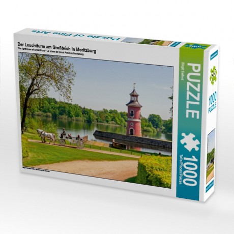 CALVENDO Puzzle CALVENDO Puzzle Der Leuchtturm am Grossteich in Moritzburg Пазл CALVENDO Puzzle Маяк у большого пруда в Морицбурге