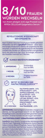 NIVEA Cellular Epigenetics Verjungendes Serum, 15 ml, Нивеа Сыворотка для лица омолаживающая, Epicelline, церамиды, дорожный формат, 15 мл