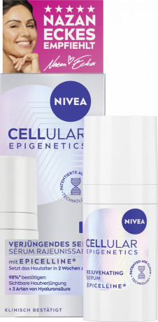 NIVEA Cellular Epigenetics Verjungendes Serum, 15 ml, Нивеа Сыворотка для лица омолаживающая, Epicelline, церамиды, дорожный формат, 15 мл