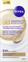 NIVEA BB Tagespflege 5in1 Mittlerer Hauttyp, 50 ml, Нивеа BB крем для лица 5 в 1, для среднего тона кожи, выравнивание и увлажнение, 50 мл