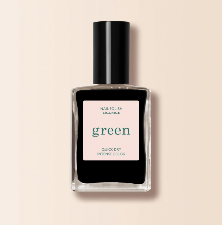 Manucurist Green Nagellack Licorice 15ml, Лак для ногтей Licorice (Франция), стойкое покрытие без сколов, безопасная растительная формула 9 Free, 15мл