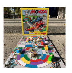 HABA Monza Gesellschaft fur Kinder 302204, HABA Настольная игра Монца, детская версия (Германия), дерево, развивает логику, счёт и цвета, от 5 лет
