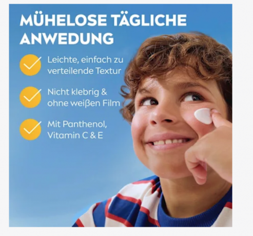 NIVEA SUN Sonnenmilch Kids sensitiv, daily uv Schutz, LSF 50+, Солнцезащитный лосьон для чувствительной кожи детей, ежедневная защита от УФ-излучения, SPF 50+, 100 мл