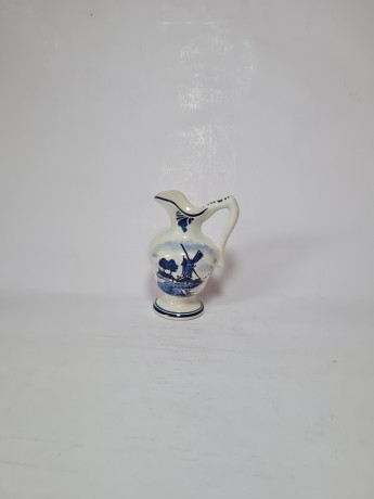 DELFTS HOLLAND Ваза дельфийский фарфор "Мельница", 12см, Голландия, 1960-70гг.