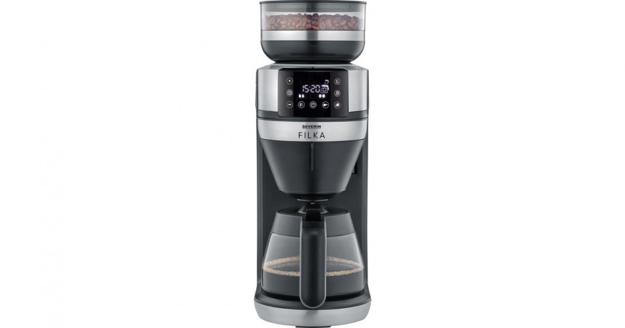Severin Severin KA 4850, Filtermaschine schwarz (matt)/edelstahl (geburstet), inkl. Glaskanne  schwarz (matt), edelstahl (geburstet) Severin KA 4850, фильтр-машина черный (матовый)/нержавеющая сталь (матовая), включая стеклянный кувшин