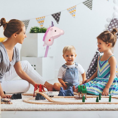 relaxdays Steckenpferd Einhorn mit Sound Хобби лошадь единорог со звуком