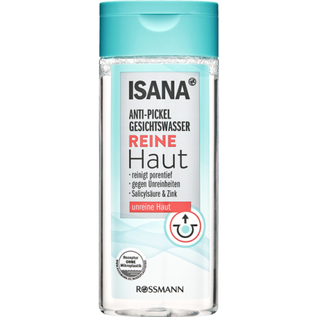 ISANA reine Haut Anti-Pickel Gesichtswasser, Исана Тоник для лица против прыщей и черных точек для жирной кожи, 200мл