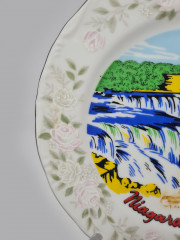 Scheffield Japan Classic Фарфоровая декоративная тарелка &quot;Ниагарский водопад&quot;, 16 см, Япония, 1960-70гг.