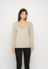 Tommy Hilfiger V NECK Jumper white dove heather V-образный вырез джемперы белый голубь вереск