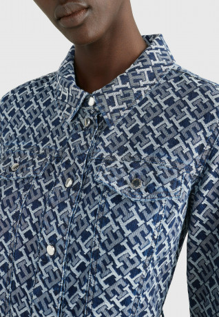 Tommy Hilfiger SLIM FIT MONOGRAM Denim dress monogram SLIM FIT MONOGRAM Джинсовое платье монограмма