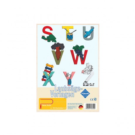 Pebaro Laubsagevorlage Buchstaben S-Z Буквы S-Z шаблон лепнины