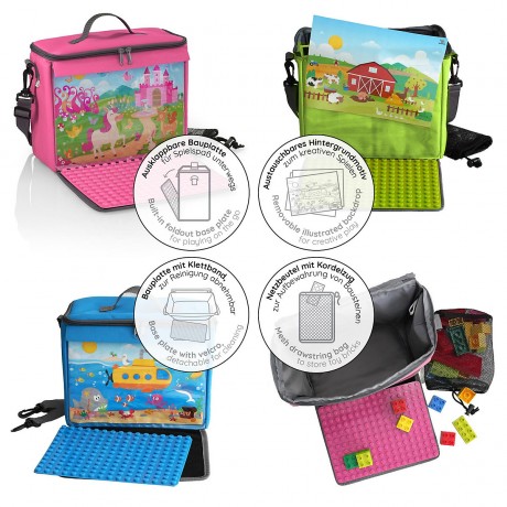 Fantifant Baustein-Tasche fur grosse Klemmbausteine in 2 Grossen (Grosse XL) Сумка для строительных блоков для больших зажимных блоков 2-х размеров (большой XL)