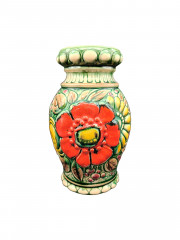 Ваза винтажная большая Scheurich, в ярких тонах, керамика, 25.5 см, Германия, 1970-80гг.