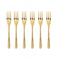 Sambonet Sambonet Venezia - Edelstahl / PVD Gold Kuchengabel Set 6-tlg. Sambonet Venezia - Набор вилок для торта из нержавеющей стали / золота с PVD-покрытием, 6 предм.