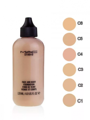 MAC Face & Body Foundation C2, Мак Тональная основа для лица и тела, оттенок C2, 120мл
