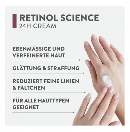 Judith Williams Cosmetics Retinol Science 24h Gesichtscreme, Крем для лица Retinol Science 24h с ретинолом против морщин, 50мл