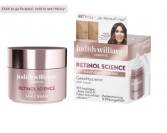 Judith Williams Cosmetics Retinol Science 24h Gesichtscreme, Крем для лица Retinol Science 24h с ретинолом против морщин, 50мл