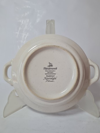 Pfalzkeramik Bruchmuhlbach Керамическая детская тарелка с ручками, 20см x 4см, Германия, 1970-80гг.